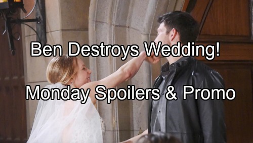 Days of Our Lives Spoilers: Monday, October 2 – Wedding Mayhem – Abigail Attacks Ben – Sonny Hears Will’s Alive
