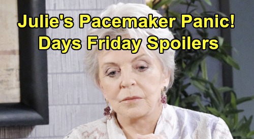Days of Our Lives Spoilers: Friday, November 15 – Kristen’s Horror Story – Julie’s Pacemaker Goes Haywire – Marlena’s Surprise Return