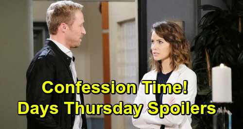 Days of Our Lives Spoilers: Thursday, March 28 – Sarah Confesses to Rex – Rafe Strikes a Blow – JJ Battles Haley Heartache