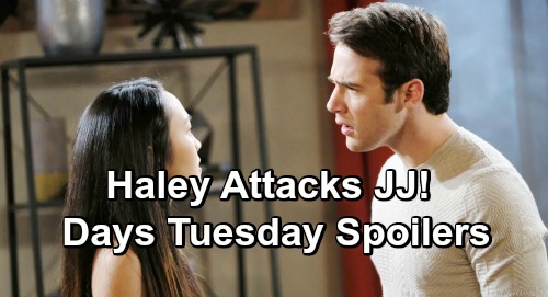 Days of Our Lives Spoilers: Tuesday, February 26 – Gabi and Brady Plot Against Stefan, Chloe’s in Love – Haley Explodes at JJ