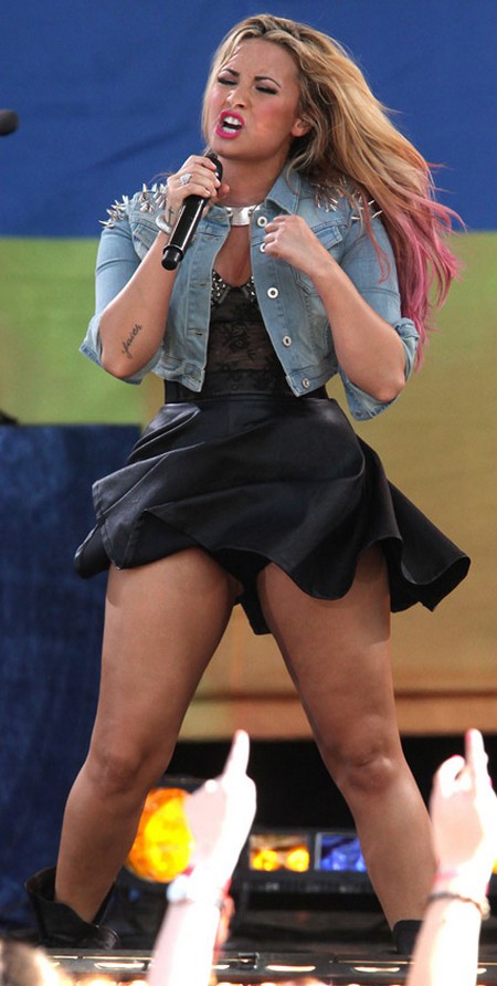 Demi Lovato Upskirt Moment Was A Bum Flash (Photo)