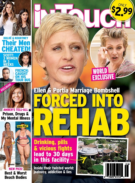 Ellen DeGeneres And Portia de Rossi Divorce Avoided After Portia Forced Into Rehab! (PHOTO)