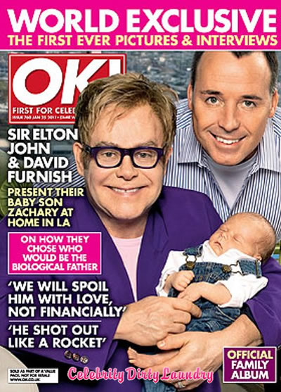 Elton John & Husband David Furnish Debut Thier New Son Zachary