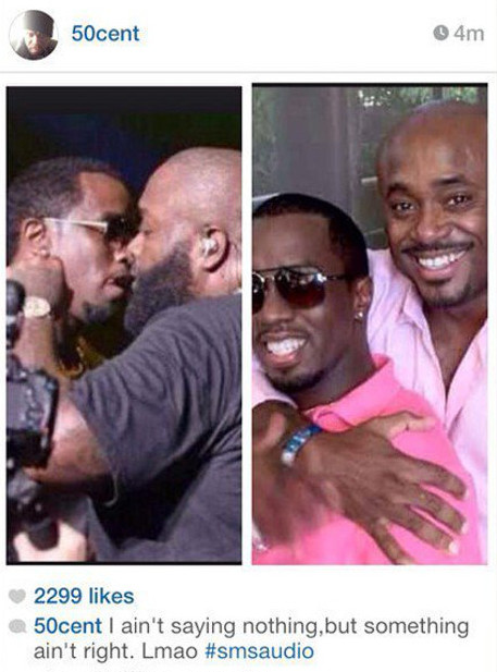 Rick Ross Responds After 50 Cent Reignites Rap Feud – Posts Instagram Photo Insinuating P Diddy and Ross Are Gay! (PHOTO)