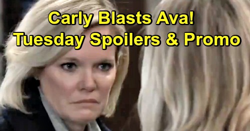 General Hospital Spoilers: Tuesday, March 19 – Sonny Fakes Death with Dante – Carly Blasts Ava – Alex’s Memory Reveal