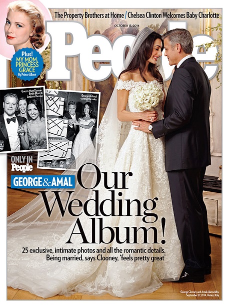 George Clooney, Amal Alamuddin Wedding Photos Cover People Magazine – All The Intimate Details, Plus Amal’s Gorgeous Gown! (PHOTOS)