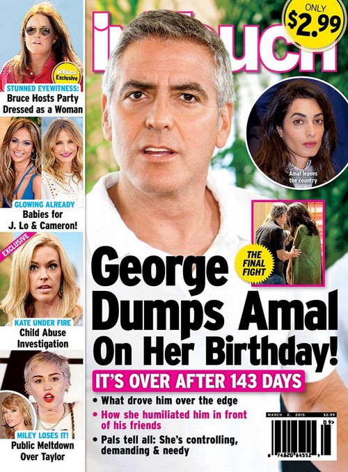 George Clooney Divorce: Dumps Amal Alamuddin On Her Birthday