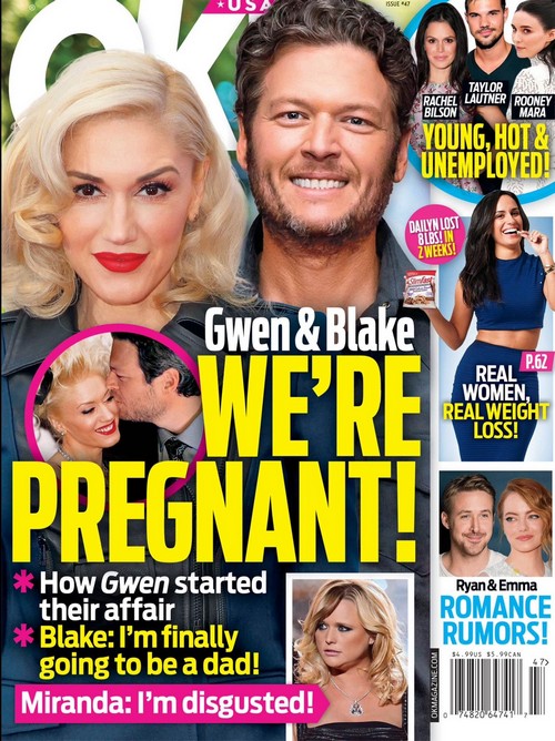 Gwen Stefani Pregnant With Blake Shelton’s Baby: Miranda Lambert Disgusted – Couple Starting a Family?