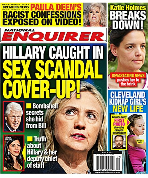 Hillary Clinton In Sex Scandal Cover Up – National Enquirer (Photo)