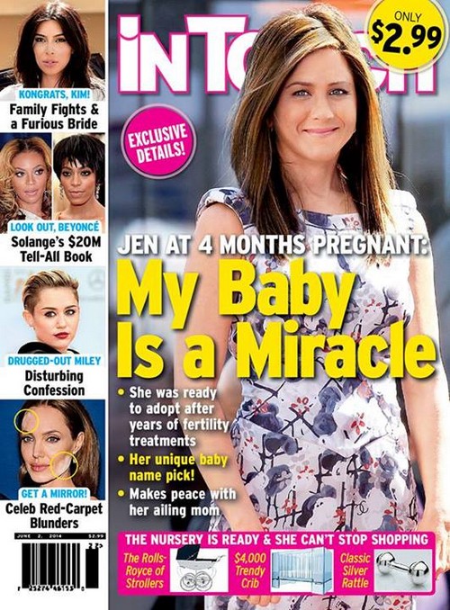 Jennifer Aniston 4 Months Pregnant with “Miracle Baby” – Daddy Justin Theroux? (PHOTO)