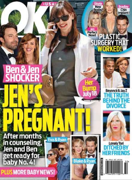 Jennifer Garner Pregnant With Fourth Child – Hiding Baby Bump – Ben Affleck Delighted? (PHOTO)