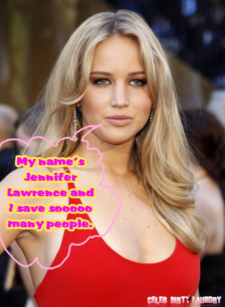 ‘Hunger Games’ Star Jennifer Lawrence Helps Sloppy Drunk Woman Beat the Odds — Saves Her Life! (Photos)