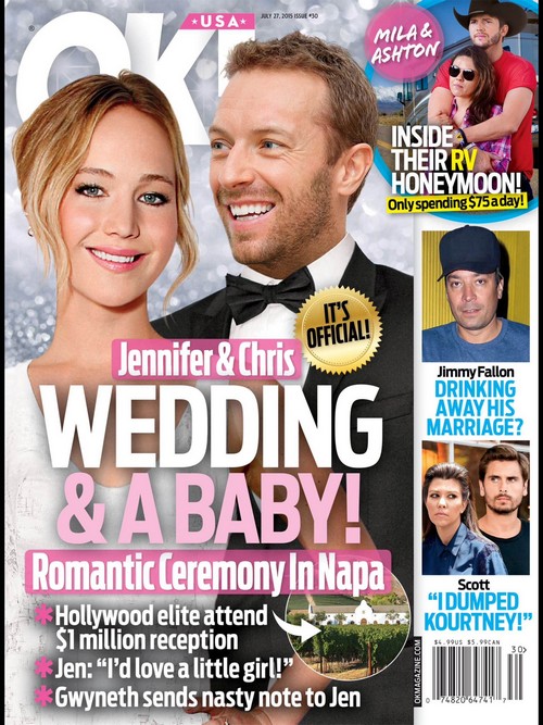 Jennifer Lawrence and Chris Martin Wedding and a Baby: Couple Getting Married, Trying to Get Pregnant? (PHOTO)