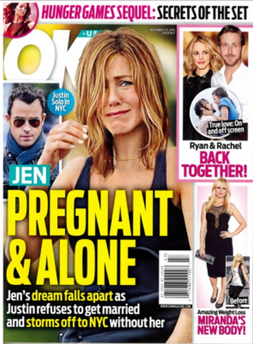 Jennifer Aniston and Justin Theroux Split: Jen Pregnant And Alone – Report
