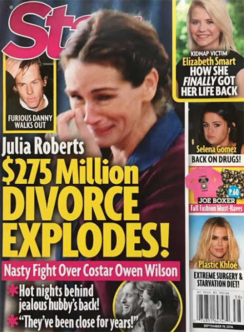 Julia Roberts And Danny Moder Divorce: Marriage Destroyed Over Julia’s Alleged Owen Wilson Relationship – Cheating For Years?