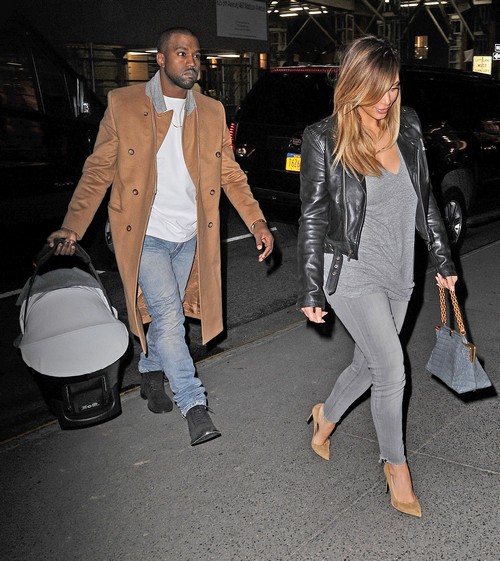 Kanye West Holds Baby North with Kim Kardashian on NYC Dinner Date – See Dad Hands-On with Nori! (PHOTOS)