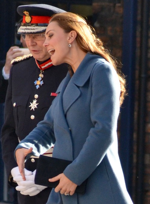 Kate Middleton Shows Grey Hair and Massive Baby Bump At Children’s Charity Visit – Overworked As Due Date Nears?