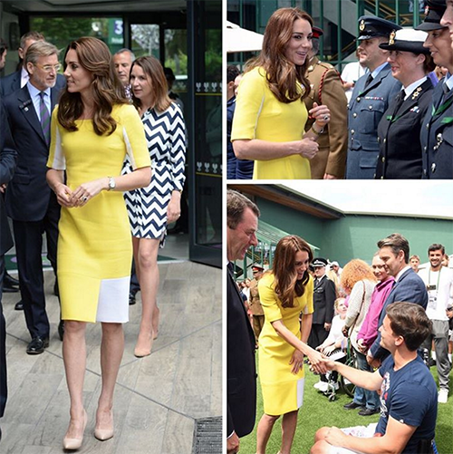 Kate Middleton Avoids Wimbledon Wardrobe Malfunction: Duchess Wears Appropriate And Flattering Summery Yellow Dress (PHOTOS)