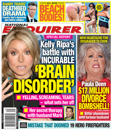 Kelly Ripa Battling Brain Disorder That Sends Her Into Rages – Report