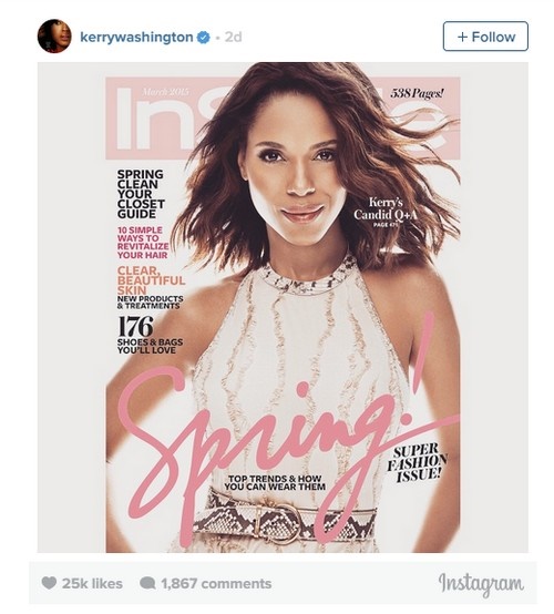 Kerry Washington’s Skin Lightened On InStyle Magazine Cover – Mag Apologizes For How It Handled ‘Scandal’ Star’s Image (PHOTO)