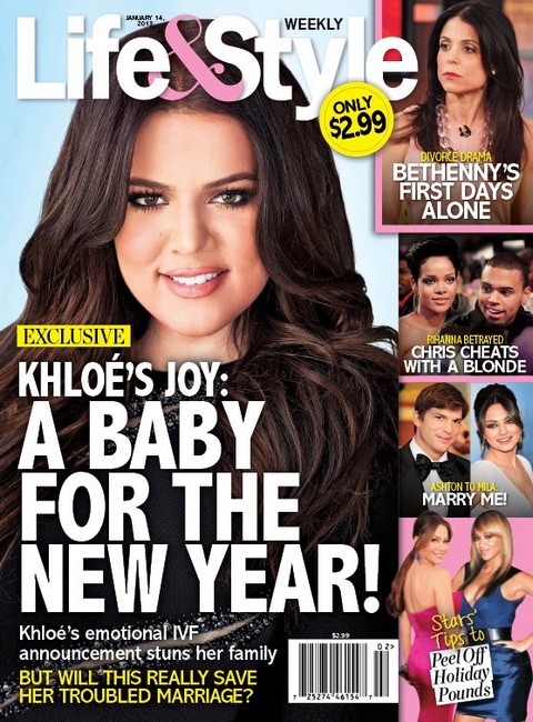 Khloe Kardashian Pregnant Via IVF – Baby Will Be Born In 2013 – Report