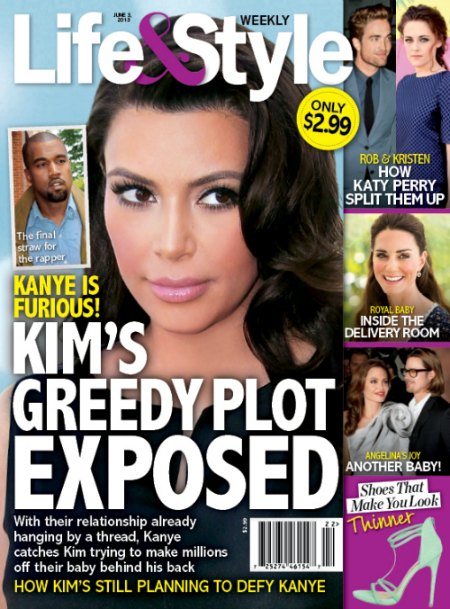 Kim Kardashian Profiting From Kanye West’s Baby Behind His Back! (Photo)