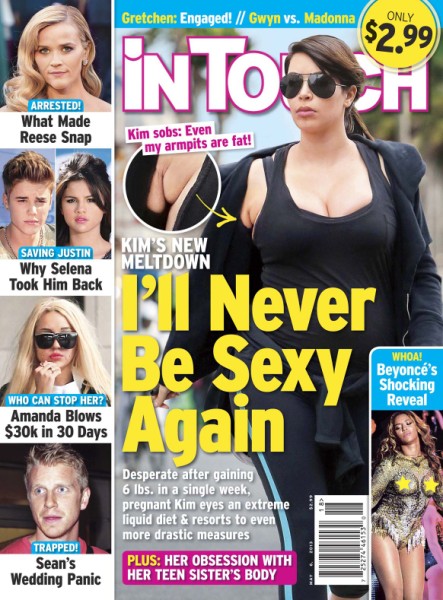 Kim Kardashian Cancels Naked Baby Bump Photo Shoot, Fears She’ll Never Be Sexy Again!