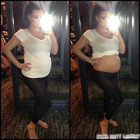 Kim Kardashian NUDE Photo of Baby Bump TOPLESS – She’s Pregnant For Real! (Photos)