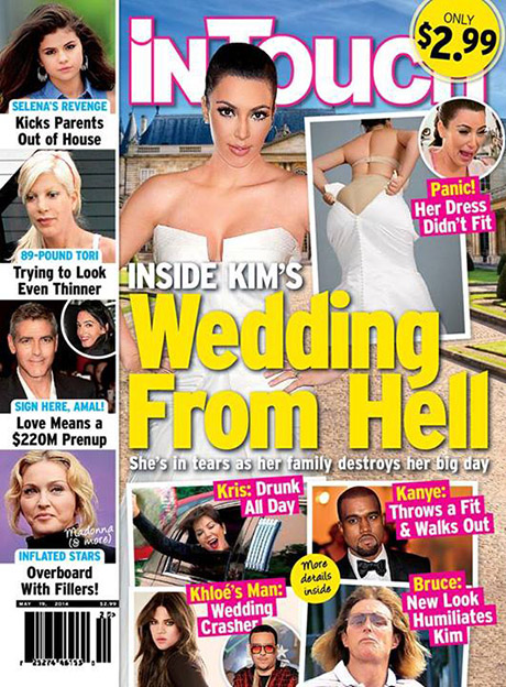 Kim Kardashian’s Wedding From Hell: Her Family’s Out To Destroy Her Special Day And Kanye West’s A Whiny Baby! (PHOTO)