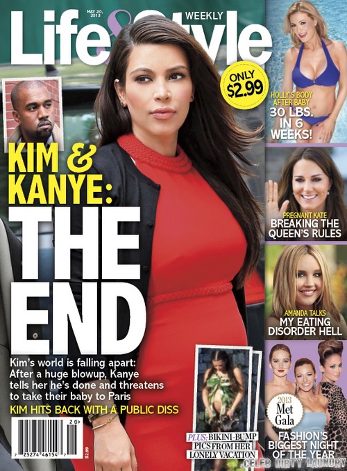 Kanye West Threatens To Take Kim Kardashian’s Baby To Paris (Photo)