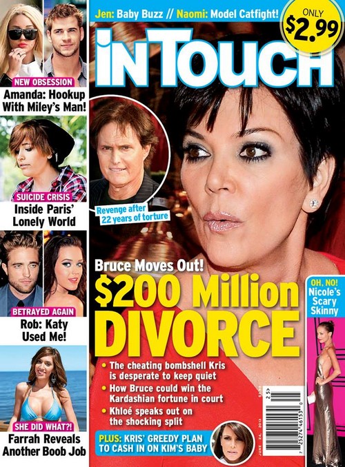 Bruce Jenner Demands Divorce From Kris Jenner – Catches Kris Cheating Wants $200 Million Settlement (PHOTO)