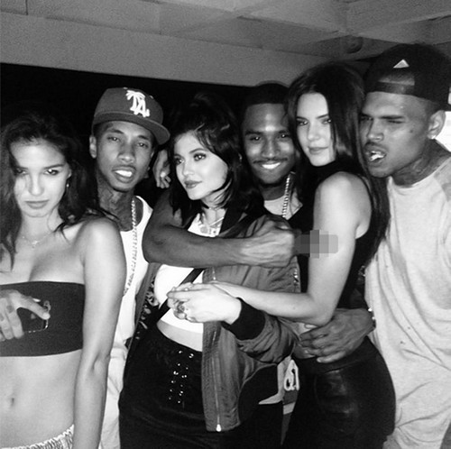 Kendall and Kylie Jenner Hook-Up With Chris Brown and Trey Songz: Kris Lets Daughters Run with Thugs For Publicity (PHOTOS)
