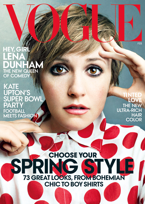Lena Dunham Covers Vogue Magazine’s February Issue