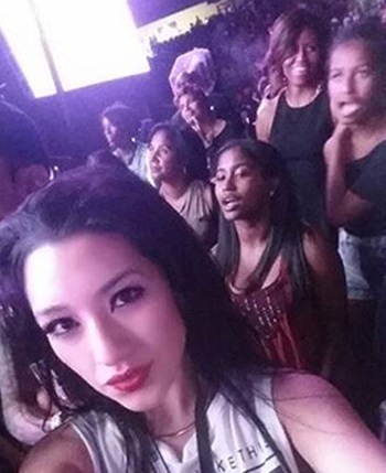 Michelle Obama And Daughters Sasha And Malia Photographed At Beyonce And Jay-Z Concert! (PHOTO)