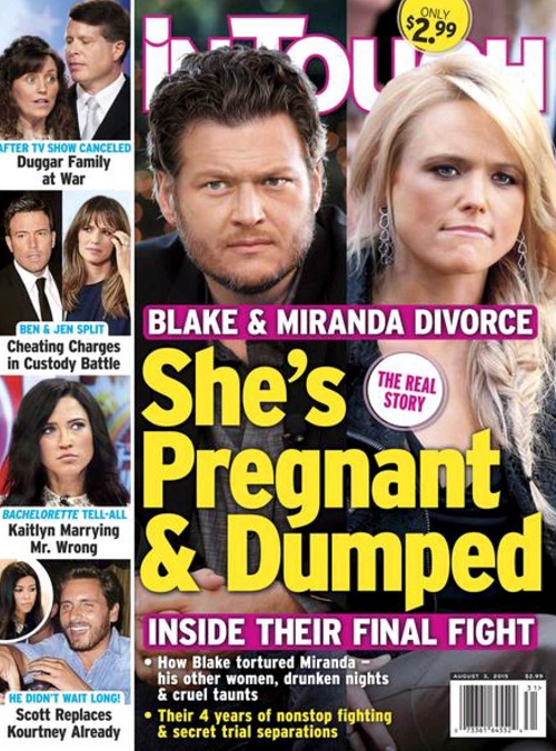 Miranda Lambert Pregnant With Blake Shelton’s Baby: Country Music Singer To Be A Divorced Single Mom After Nasty Split! (PHOTO)