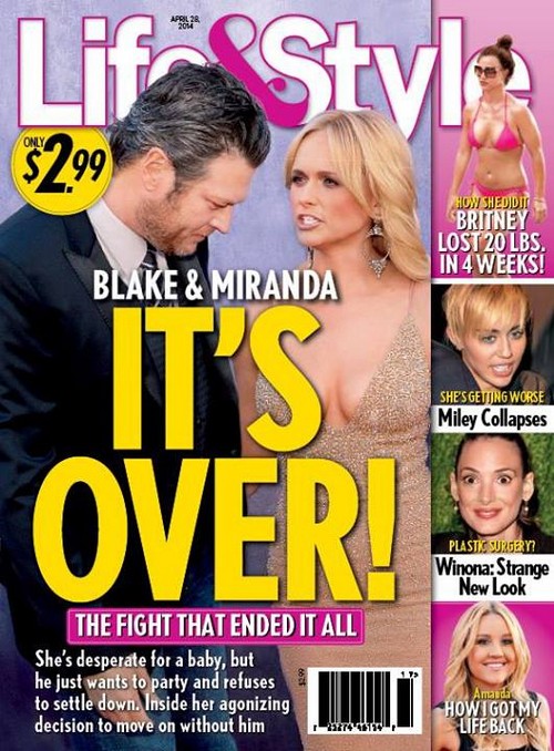 Blake Shelton and Miranda Lambert Fight and Split Over Baby – Blake Says “No!” (PHOTO)