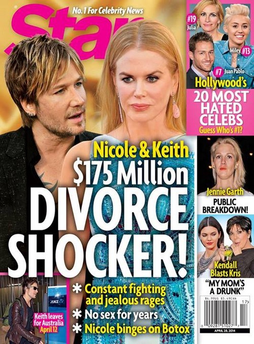 Nicole Kidman and Keith Urban Divorce Shocker: No Sex For Years – Botox Binges – Constant Fighting – Report (PHOTO)