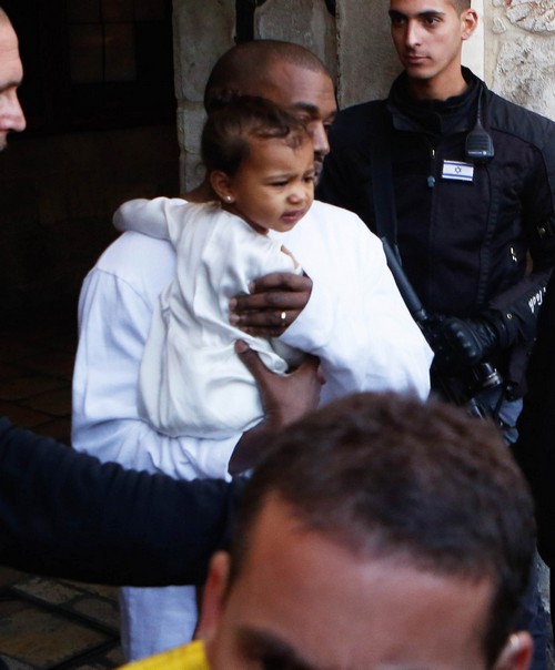 Kim Kardashian and Kanye West Have North West Baptized in Jerusalem, Israel (NEW PHOTOS)