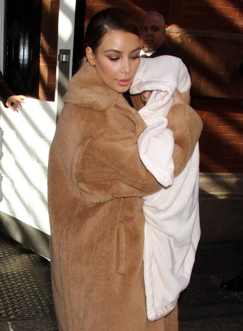 Kim Kardashian Exposes North West’s Face While Wearing See-Through Top (PHOTOS)