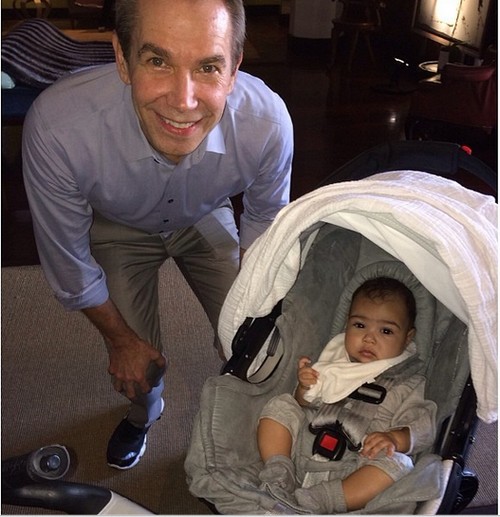 Kim Kardashian Famewhores North West Once Again with Jeff Koons Instagram Pic – So Much For Her ‘Privacy’