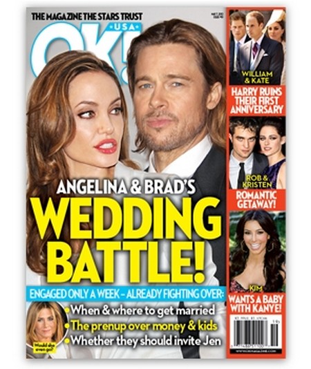 Angelina Jolie and Brad Pitt Are Having Wedding Battles (Photo)