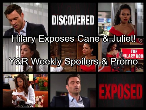 The Young and the Restless Spoilers: Hilary Records Cane and Juliet’s Cheating Confession, Gives Lily the Explosive Evidence