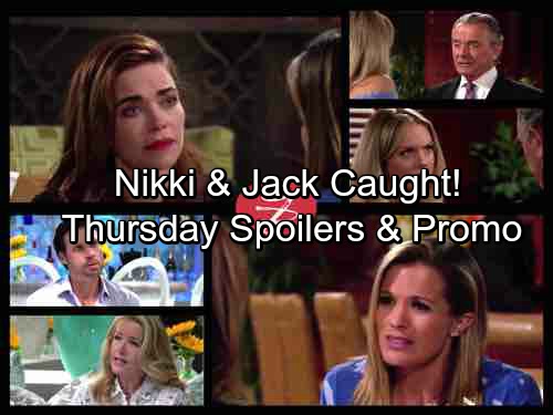 The Young and the Restless Spoilers: Thursday, August 3 – Mariah Plants a Kiss on Tessa – A Spy Catches Nikki and Jack