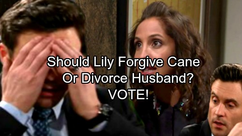 The Young and the Restless Spoilers: Is Lily Being Too Hard on Cane – Should She Forgive or Divorce Her Husband?