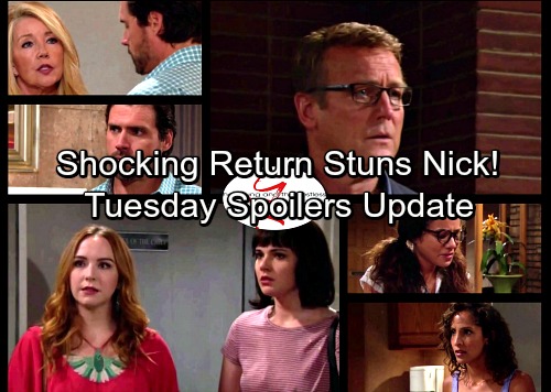 The Young and the Restless Spoilers: Tuesday, August 29 – Shocking Return Leaves Nick on Edge – Hilary Plots With Cane