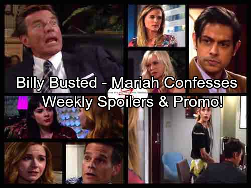 The Young and the Restless Spoilers: Week of September 25 Update – Mariah Confesses Love To Tessa – Billy Busted, Jack Explodes