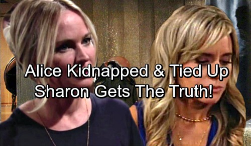 The Young and the Restless Spoilers: Alice Kidnapped and Tied Up, Sharon Demands Answers – Alice Rats On Zack