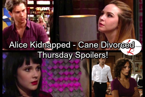 The Young and the Restless Spoilers: Thursday, September 28 – Tessa and Mariah Kidnap Alice – Zack’s Shocking Suggestion