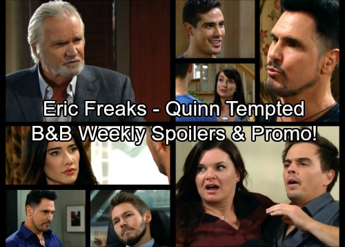The Bold and the Beautiful Spoilers: Week of October 2 – Quinn Set Up With Mr Sexy – Eric Horrified Catching Wyatt and Katie