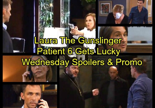 General Hospital Spoilers: Wednesday, October 4 – Laura Holds Valentin at Gunpoint – Patient Six’s Lucky Break